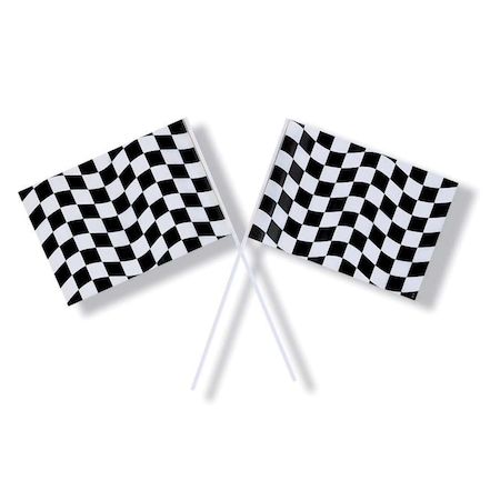 Creative Converting Black and White Check Flag, 6.25"x9.5", 48PK 080046810